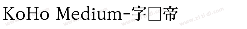KoHo Medium字体转换